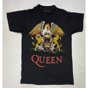 Queen Graphic T-shirt Women XS Black Heather Short Sleeve Music